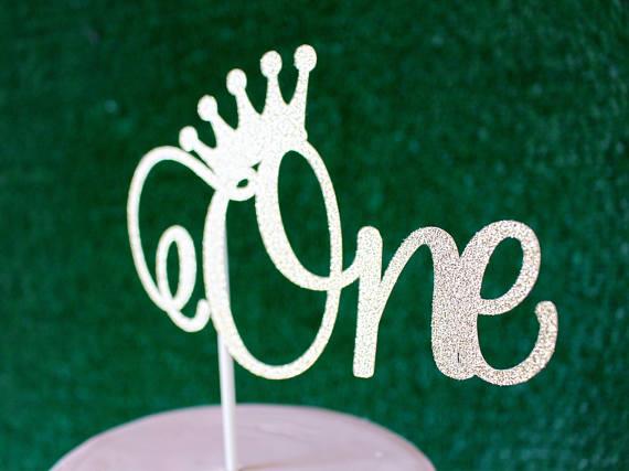 Crown Cake Topper - Princess Party Decorations
