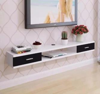 Wall Mounted Tv Cabinet - Material Green Wood Particle Board