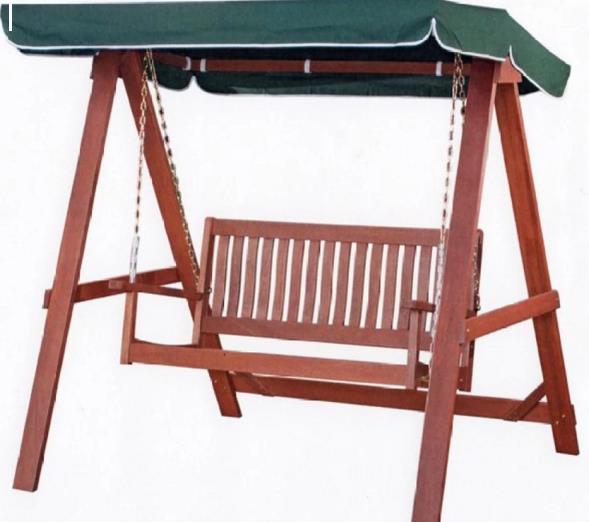 Swing With Canopy - Wooden Frame