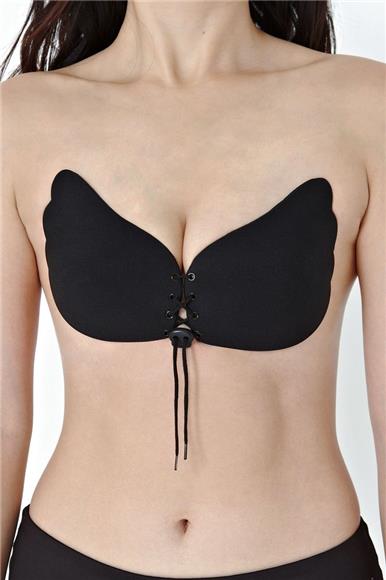 Colours Black - Adjustable Push Up Invisible Bra