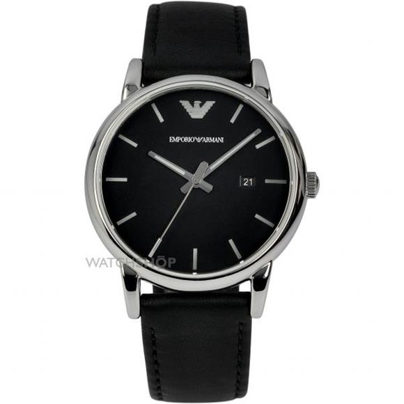 Black Leather Strap - Stainless Steel Construction